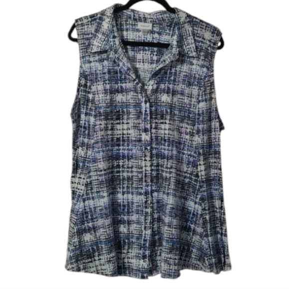 Avenue Sleeveless Button Down Top Size 22/24 - Picture 1 of 4